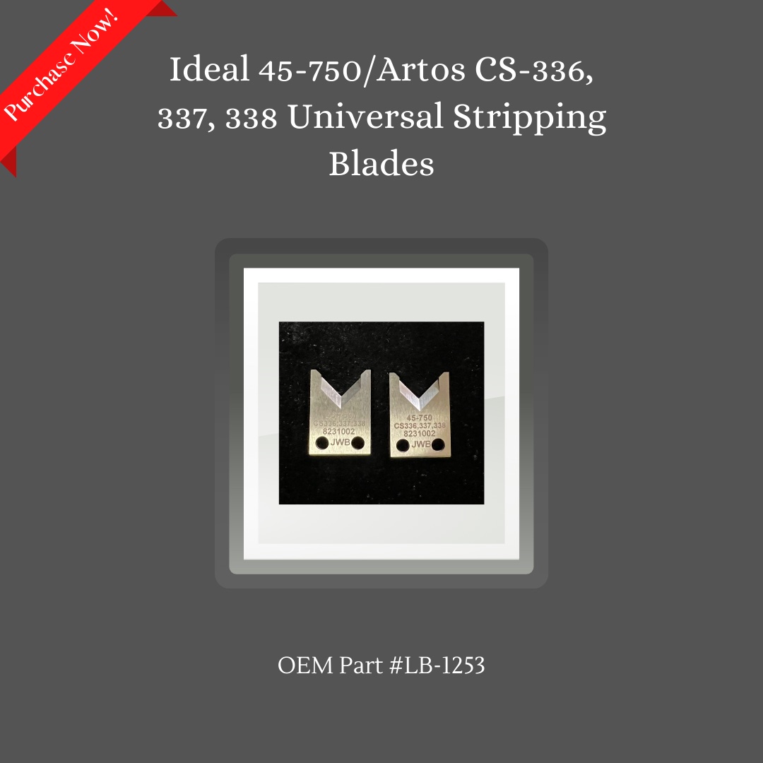 Purchase Today 🎉 Ideal 45-750 and Artos CS 336, 337, 338 Universal Stripping Blade are made to precision standards from specially selected tool steel.

These blades are sold as a pair. OEM #LB1253

Purchase Link:
bit.ly/45-750JWB