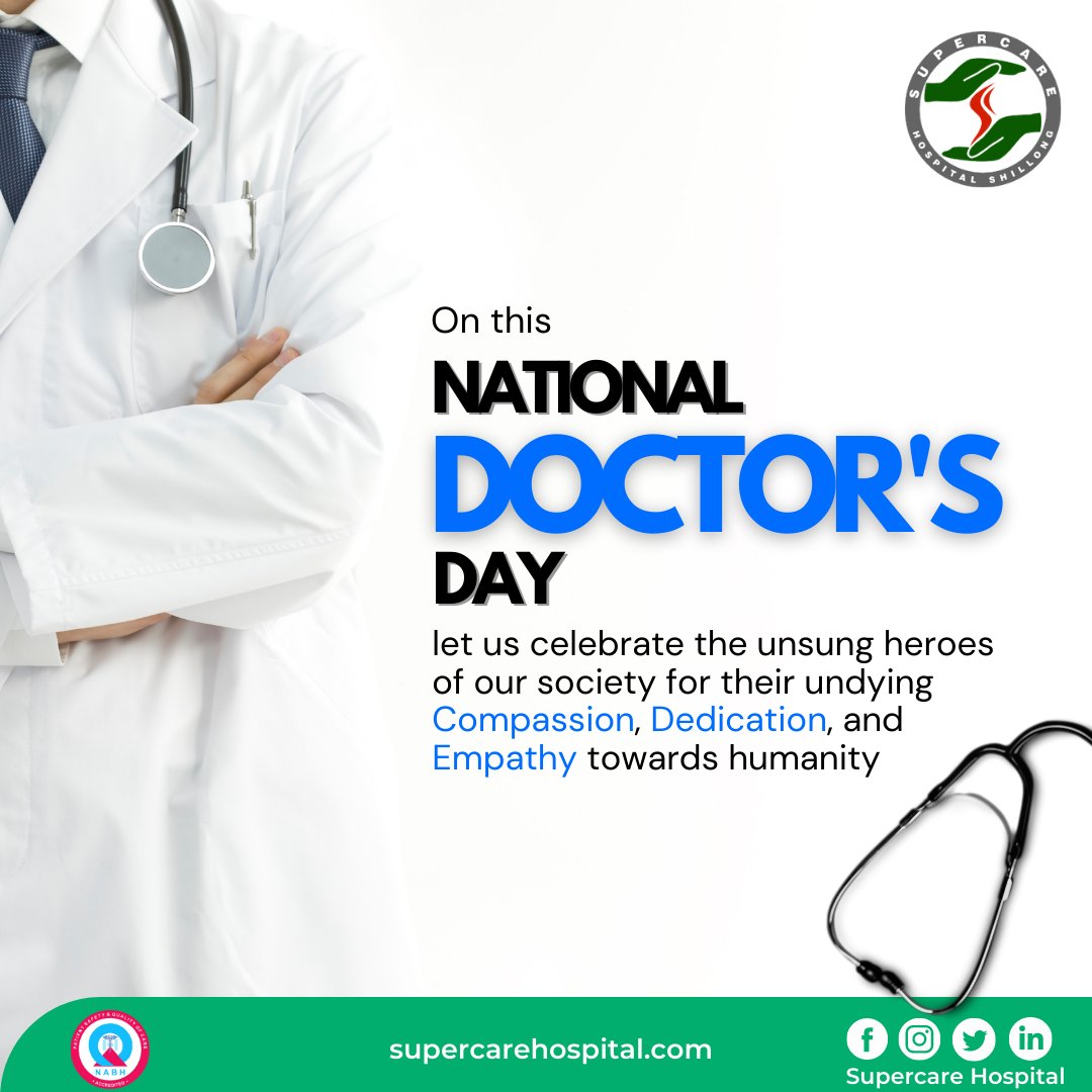 supercarehosp's tweet photo. On this special occasion of National Doctor's Day, we honour the unwavering dedication and selflessness of our doctors, the true heroes in white coats, who tirelessly save lives and heal our world. https://t.co/NxuUQxscvQ