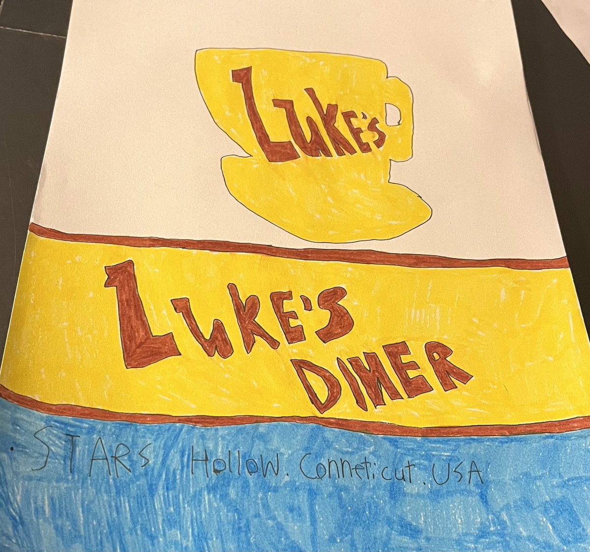 Luke’s Diner logo #lukesdiner #GilmoreGirls #tvart #WarnerBros #2023art #handdrawnart #sundevilsmilysart #warnerbrosart #juneart