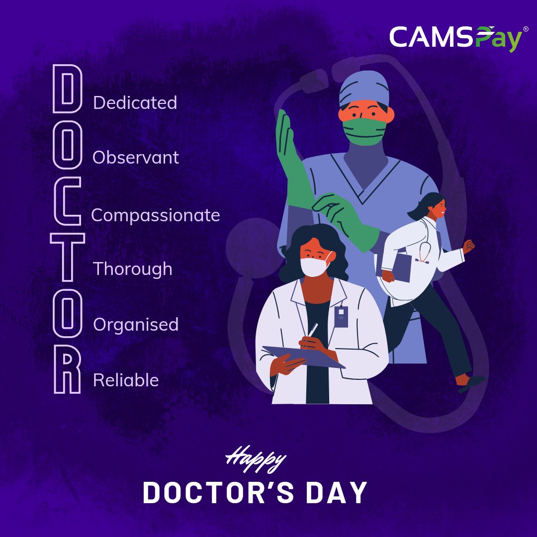 Honoring the Guardians of Health on Doctor's Day!  
 
From curing our ailments to spreading hope, these superheroes wear white coats. Let's celebrate the healers who make a difference in our lives every day! 🩺💙
#DoctorSuperpowers #HealingHeroes #CAMSPay