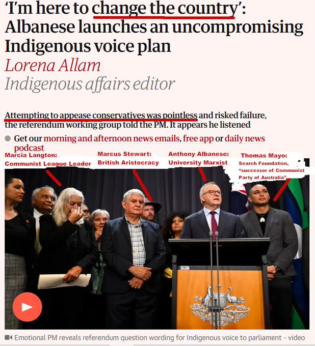 FAustralians's tweet photo. 7.
#UluruStatment and #VoiceToParlimament are intended to achieve separate sovereignty, self-determination, treaty for "First Nations"
It is a plan by lawyers for division of Australia and its sovereignty, delegitimization of Australia, and of course, 'land back' & reparations https://t.co/TEt3Qz1gZn