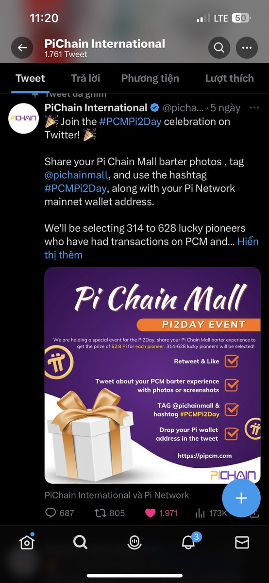chinhbus's tweet photo. Many thanks to @pichainmall, @Edwin2199 @Pichainmallvn for organizing many gift giving events, giving Pi. hope Pichain always develops sustainably and organizes more events to keep #Pioneers excited! @HaanPizama @PiCoreTeam https://t.co/5HvdifVk0G