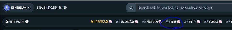 DonnaChuy's tweet photo. Hot pairs on $ETH  $RLB https://t.co/zg5NLpS4bq