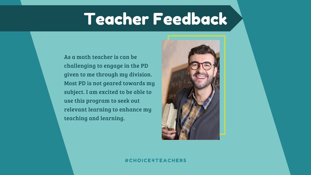 Contextual learning! CHOICE connects teachers to PD that let's them learn new classroom practices in the contexts within which those practices will be used. #choice4teachers