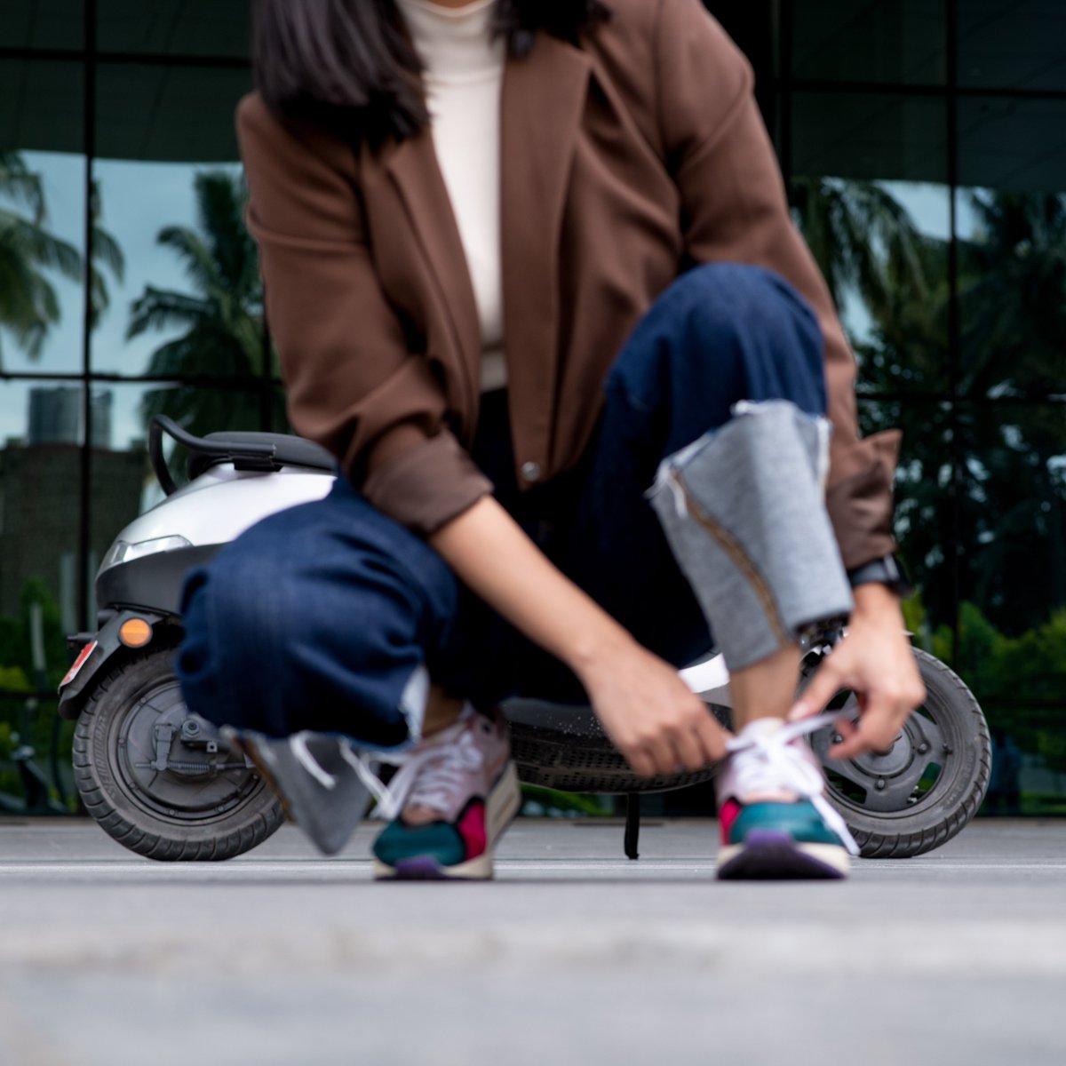 OlaElectric's tweet photo. We wanted to show you what’s coming this July. 
Our photographer didn’t. Toh ab wait karna padega.
Any guesses?
#EndICEagePart1 https://t.co/1Wk07zpl9l