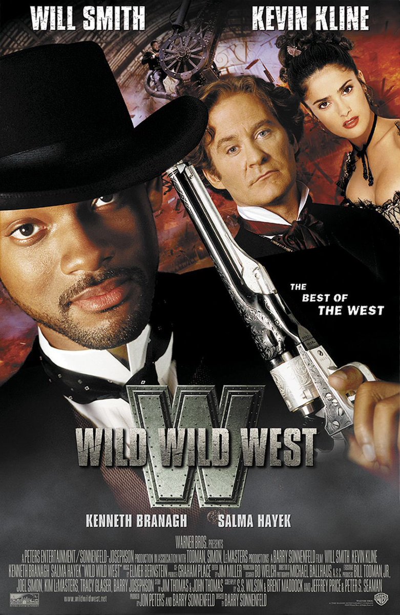 FilmNewsNos's tweet photo. 🎬MOVIE HISTORY: 24 years ago today, June 30, 1999, the movie ‘Wild Wild West’ opened in theaters!
#WillSmith #KevinKline #KennethBranagh @salmahayek #MEmmetWalsh #BaiLing #TedLevine #FrederiqueVanDerWal #MusettaVander #GarcelleBeauvais #BarrySonnenfeld https://t.co/GSUY10y9v5