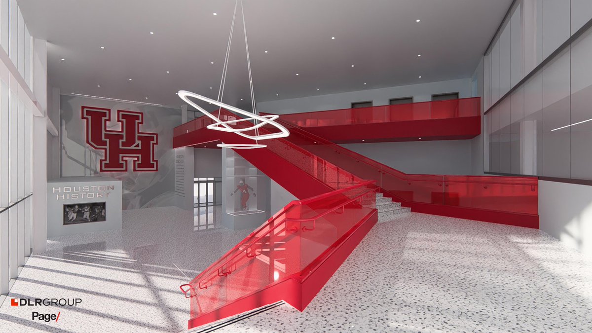 New renderings of Houston’s football operations center shown during Friday night’s Big 12 toast