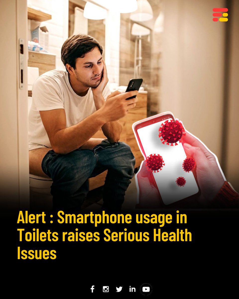feedmileapp's tweet photo. 60% take phones to washroom for news, social media. Bathroom phone use attracts bacteria causing infections. Hygiene caution advised.
#feedmile #toilet #usemobile #smartphones #smartphone #mobiles #washroom #Hygiene #infection #uninaryinfection #healthadvise #healthy https://t.co/ZxLtVgzAq9