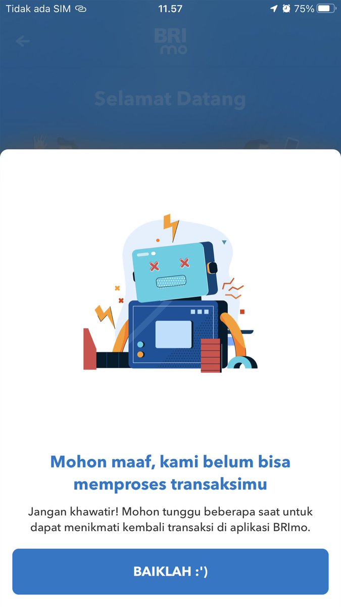dimaz_ara's tweet photo. Ketika di butuhkan selalu tidak bisa di akses, tolonglah diperbaiki system seperti ini @BANKBRI_ID https://t.co/b7tOAbjtBp