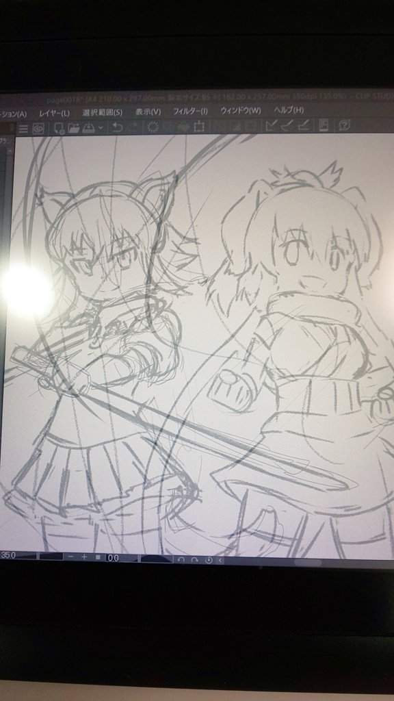 めちゃ強そうだけど作中では主に料理してる2人も描いてます。 #けもフレ3 