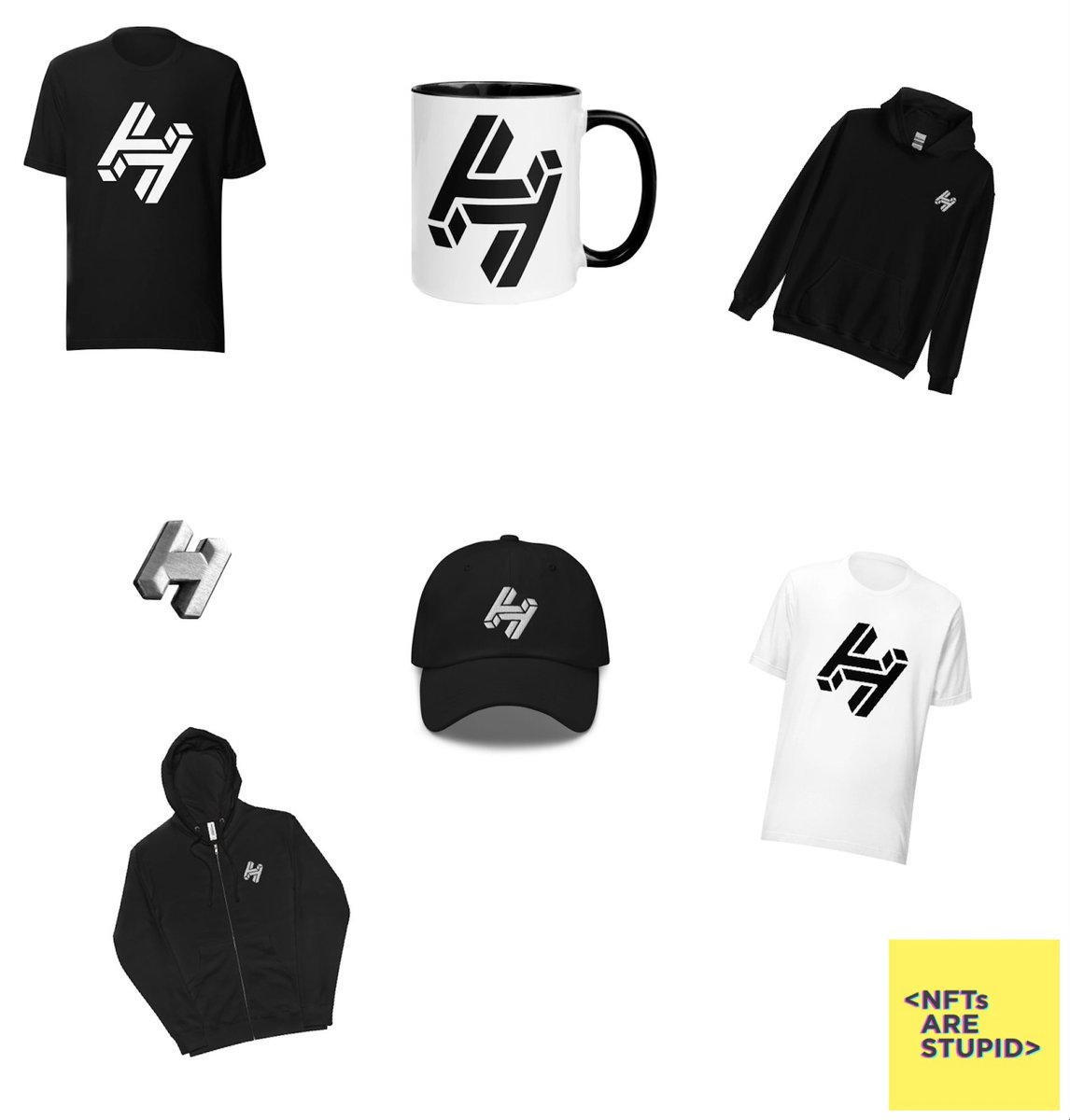 Happy to share that @NFTs_AreStupid finally has a full line of @HNS products.  
Available in 🇺🇸🇦🇺🇨🇦🇬🇧
nftsarestupid.com/collections/ha…
🤝