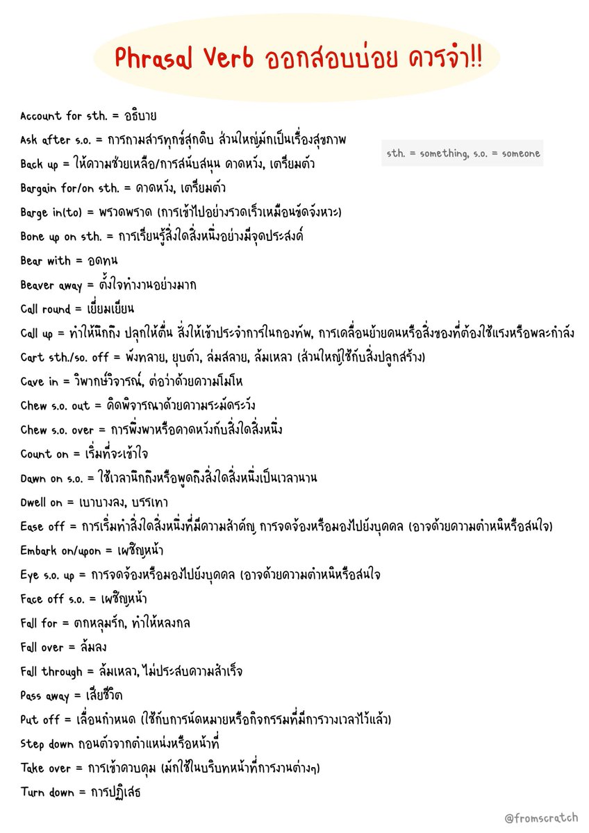 📌Phrasal Verb ออกสอบบ่อย!!

แจกไฟล์ PDF👇🏻!
drive.google.com/file/d/17bi5NA…

#dek67 #tcas67