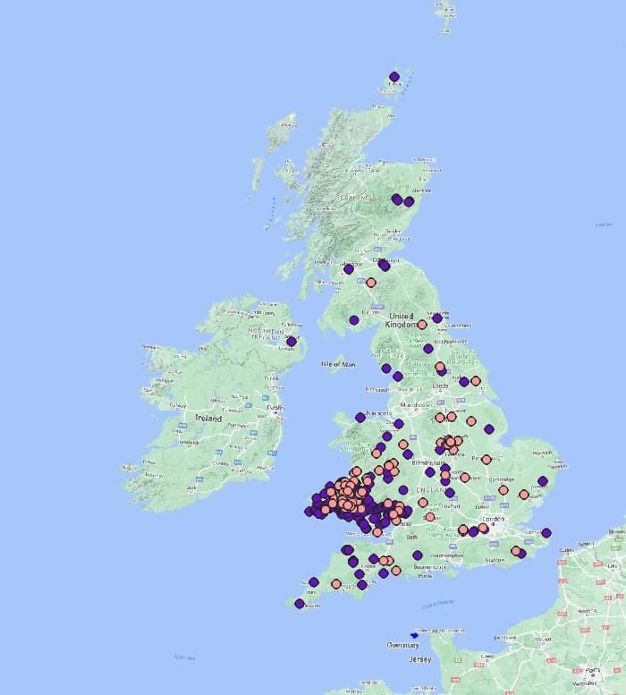 Today is National Meadows Day so here is a map of all Big Meadow Search search sites (purple) with those that searchers have described as a 'meadow' in pink. Thanks to everyone who has contributed so far. Plenty more time to get involved, search period runs until 30th August.