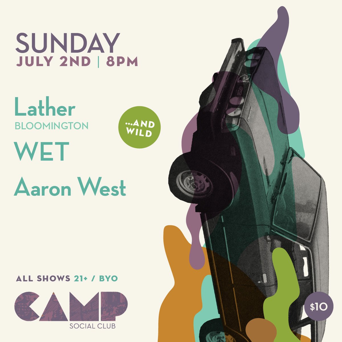 NuMuLu502's tweet photo. This Sunday at CAMP Social Club:

Lather 
https://t.co/kcmxMhUcZS

WET
https://t.co/y5MAPb2IEE

Aaron West
https://t.co/hZ8Xtucjfn

8PM! https://t.co/uVIw5KPceW