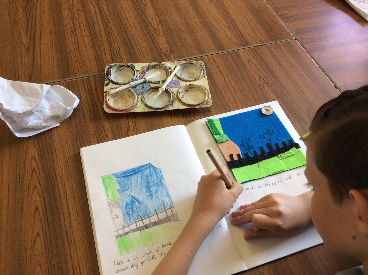 Y5/6 finalising their felt pieces of work based on Beth Hill, Hillfolk Art.
Reflecting on &amp; assessing their work is an important skill too.
They’ve all worked really hard on this art unit &amp; produced some beautiful pieces. <a href="/St_Marychurch/">St Marychurch CofE Primary and Nursery School</a> <a href="/Bethathillfolk/">Beth at Hillfolk</a>