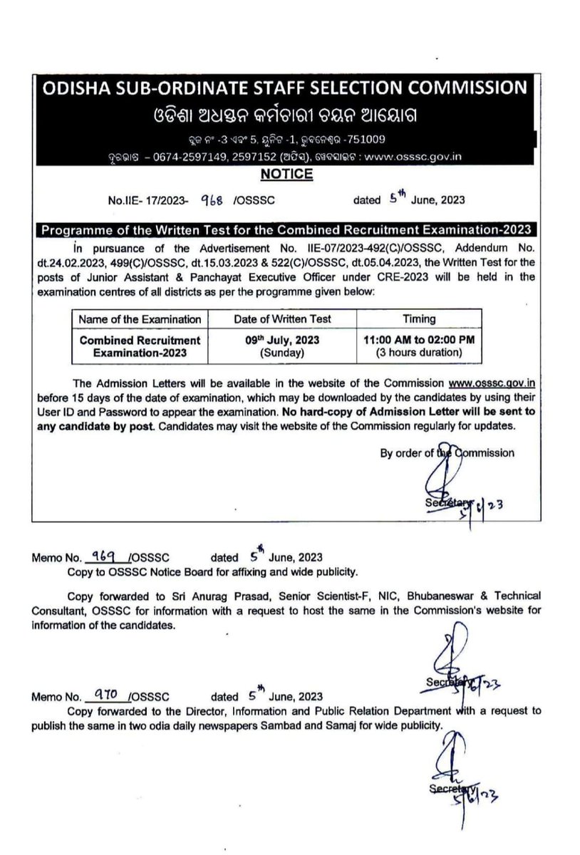 Manoj_ku91's tweet photo. Sir please reschedule the OSSSC Junior Assistant And PEO exam date because its clashing with the RBI GRADE B exam date which is on 9th JULY,2023 @CMO_Odisha @Naveen_Odisha @otvnews @PradeepJenaIAS @Vkpandianfancl1 @SecyChief @GovernorOdisha @homeodisha @gapg_dept https://t.co/PlXdGXVuaK