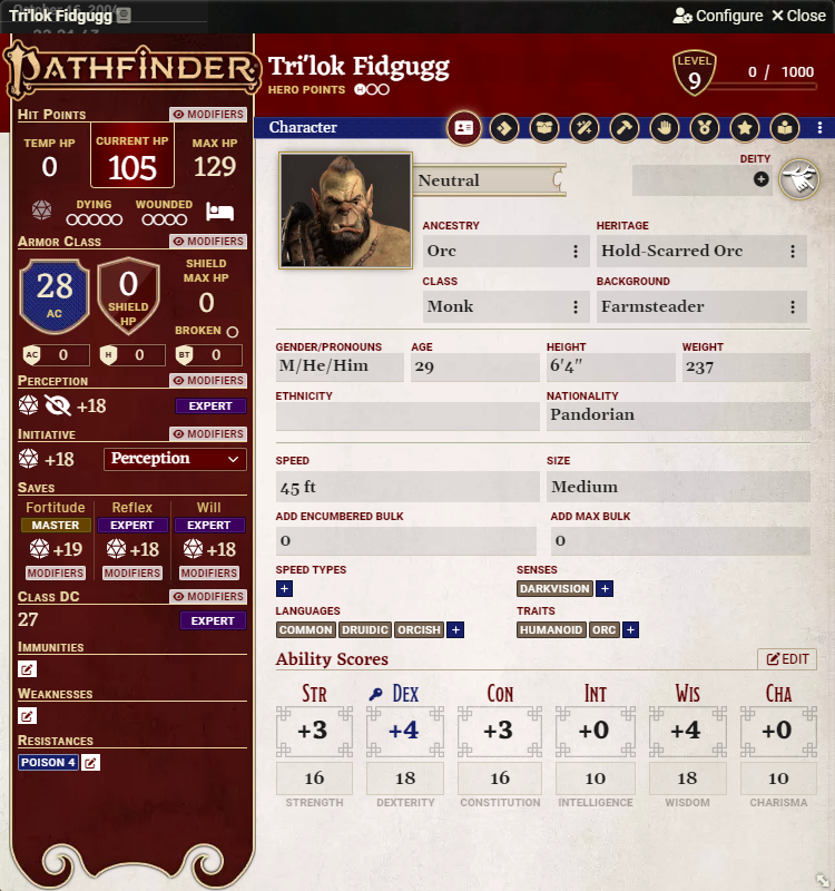 Slothmonster's tweet image. I punch things and it's fun as hell.

#Pathfinder2e #FoundryVTT #TTRPG