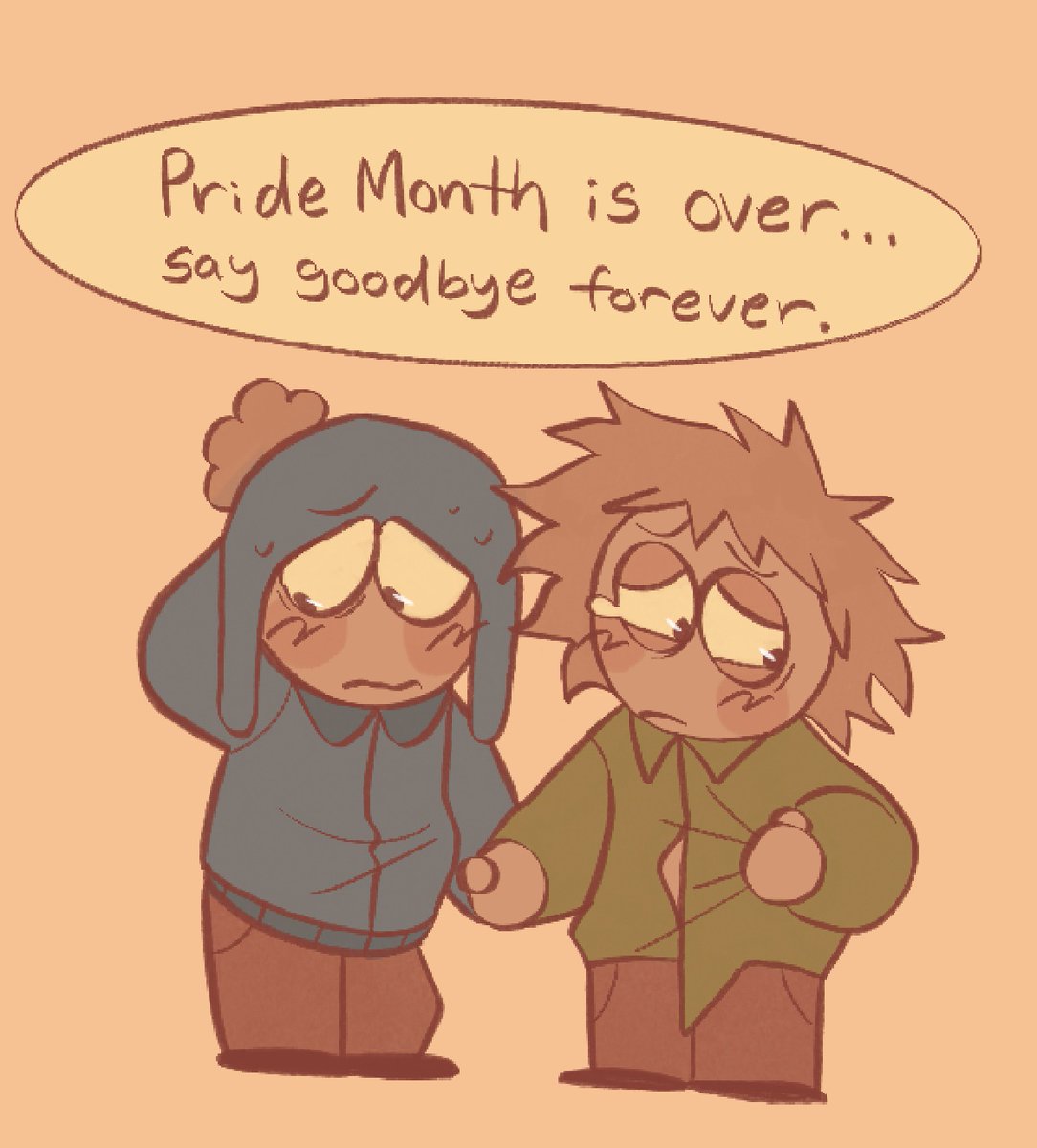 It’s July 1st, pride month is over I will no longer be post anymore LGBTQ+ related contact, and I will now become straight as well #SouthPark #southparkfanart #SouthParkPostCovid #southparkart #tweekxcraig #TweekTweak #tweektweak #craigtucker #CraigTucker #spcreek #HappyPride2023