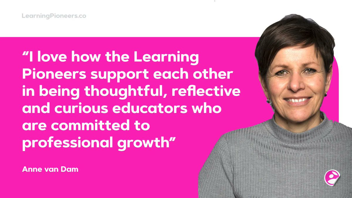 Thanks @AnnevanDam1966 for being one of our key inspirations in Learning Pioneers! (And we get to learn from you AGAIN this year - Lucky us!!) Gathering our 2023/24 cohort of thoughtful, reflective, curious educators now. Find out more here: buff.ly/3EmXZ9J