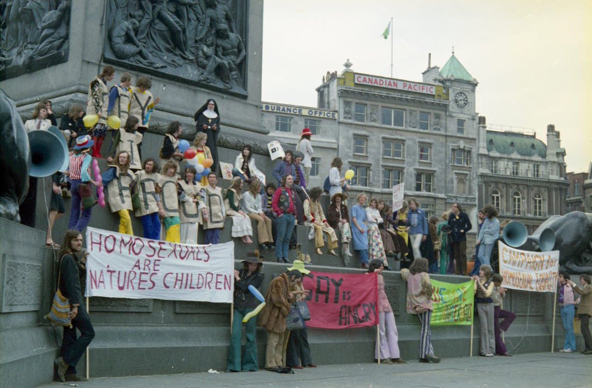The first #PrideInLondon was held in 1972, led by members of the Gay Liberation Front.
The GLF even then had a 40 strong ‘Transvestite, Transexual, Drag Queen’ group of activists, fighting for recognition and respect.
Gay Pride has always included trans people.
#LGBWithTheT