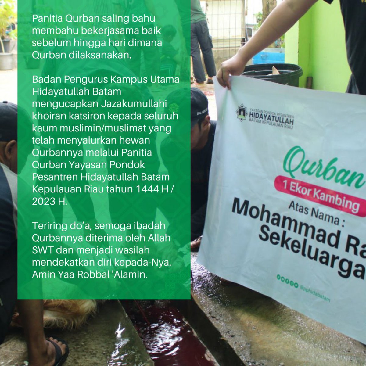pphidabatam's tweet photo. Qurban Hidayatullah Batam 1444 Hijriah

#qurban #hidayatullah https://t.co/08GyQ3RP4b
