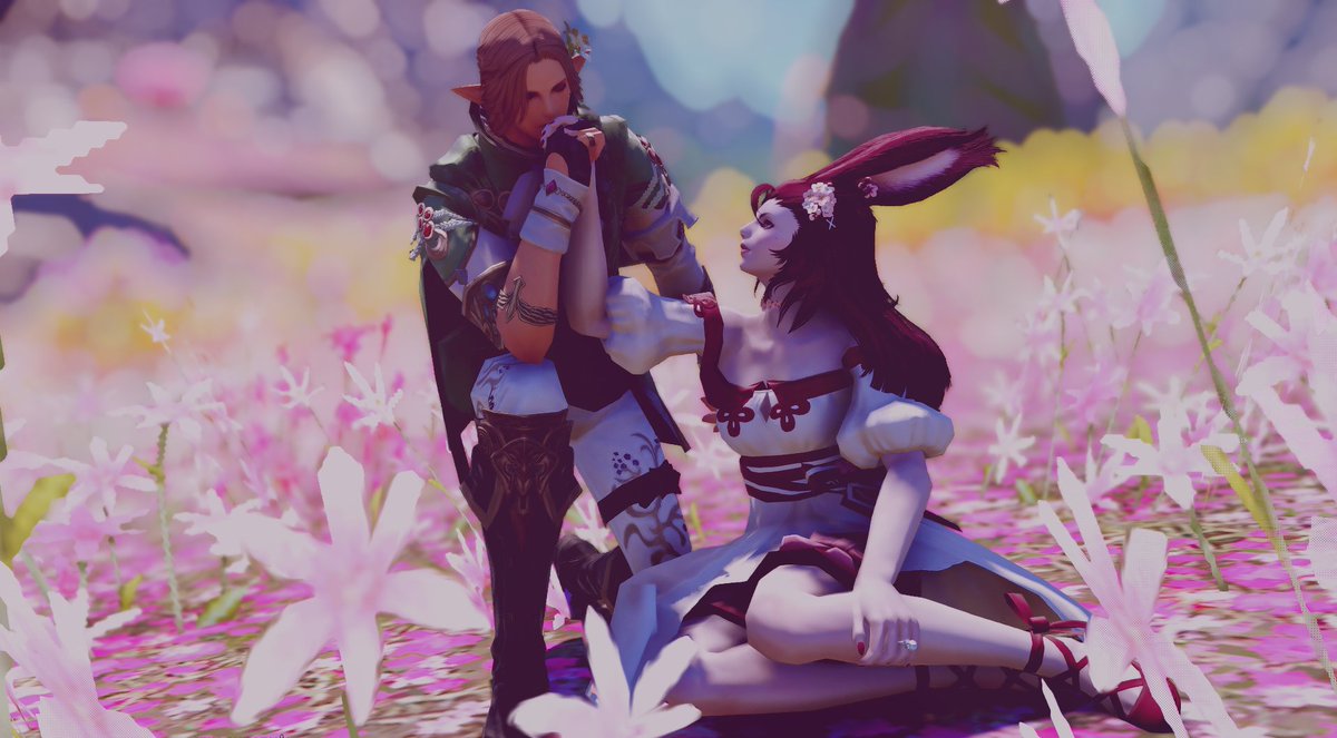 luckymiqo's tweet photo. Day 23: Romance

A young maiden and her steadfast knight. ♥️ 
#ElezenJune https://t.co/ankRDt5wny