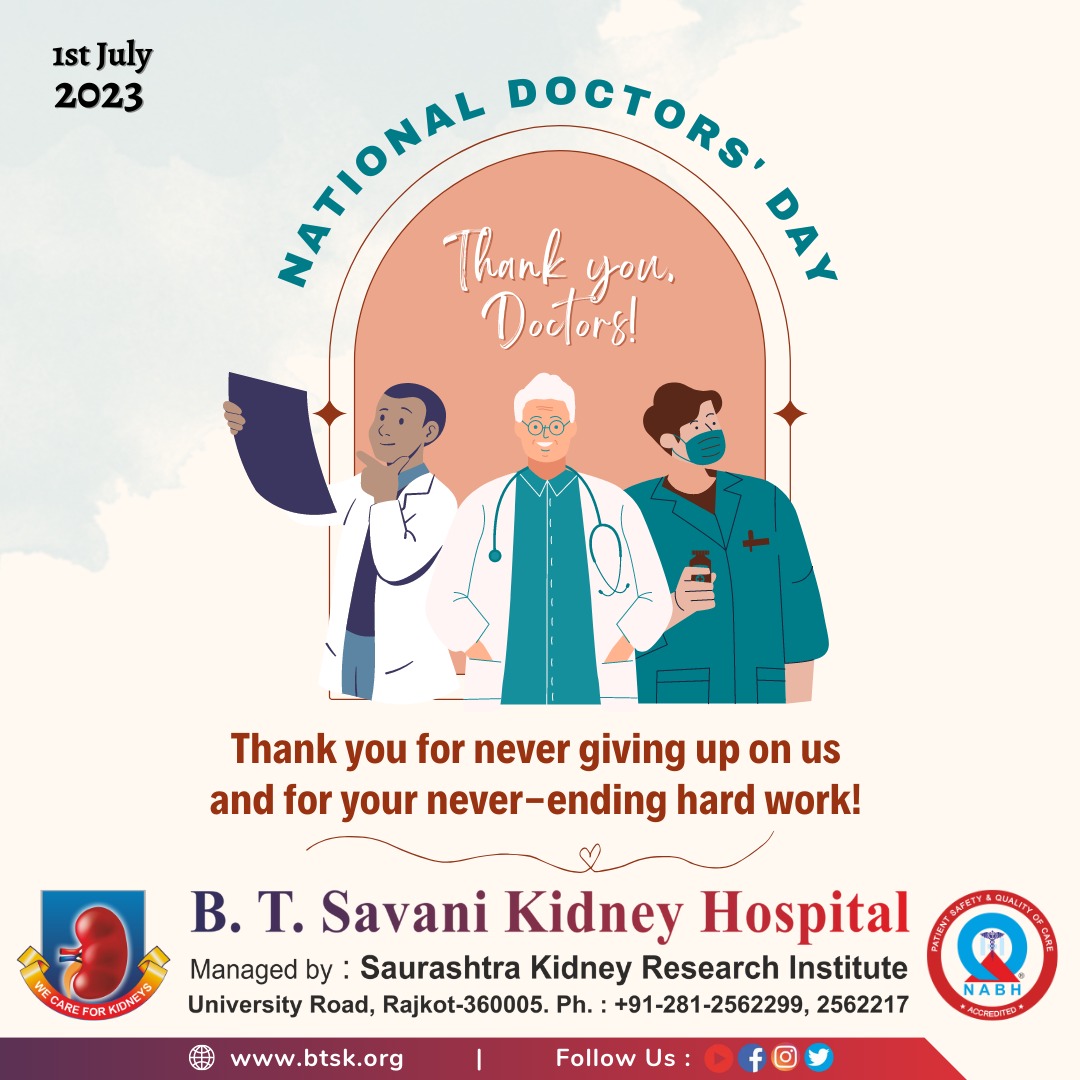 'Thank you to the doctors who work tirelessly to keep us healthy and provide the best care possible.
#btsavani #BTSavaniKidneyHospital #doctors #DoctorsDay #ThankYouDoctors #medicalheroes #doctorsday2023 #doctorslife #medicalprofessionals #healing #healinghands #doctorslifestyle