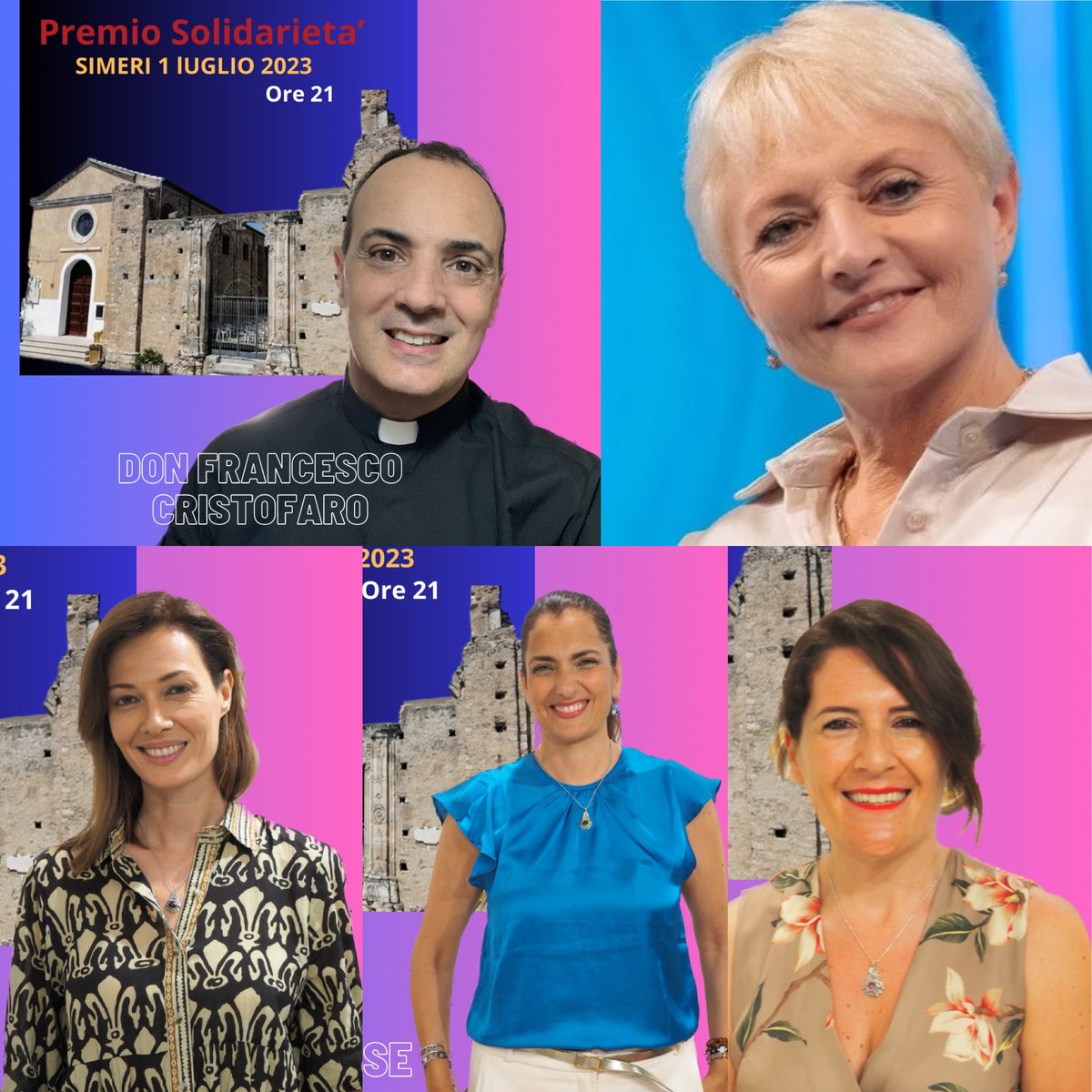 CristofaroFranc's tweet photo. Questa sera alle 21 - Collegiata di Simeri - Quinta edizione del Premio Solidarietà.
#donfrancescocristofaro #simeri #simericrichi con Lucia Ascione @evacrosetta Safiria Leccese , Paola Russo- da un’idea di Don Francesco Cristofaro https://t.co/k9RUyR6AmK