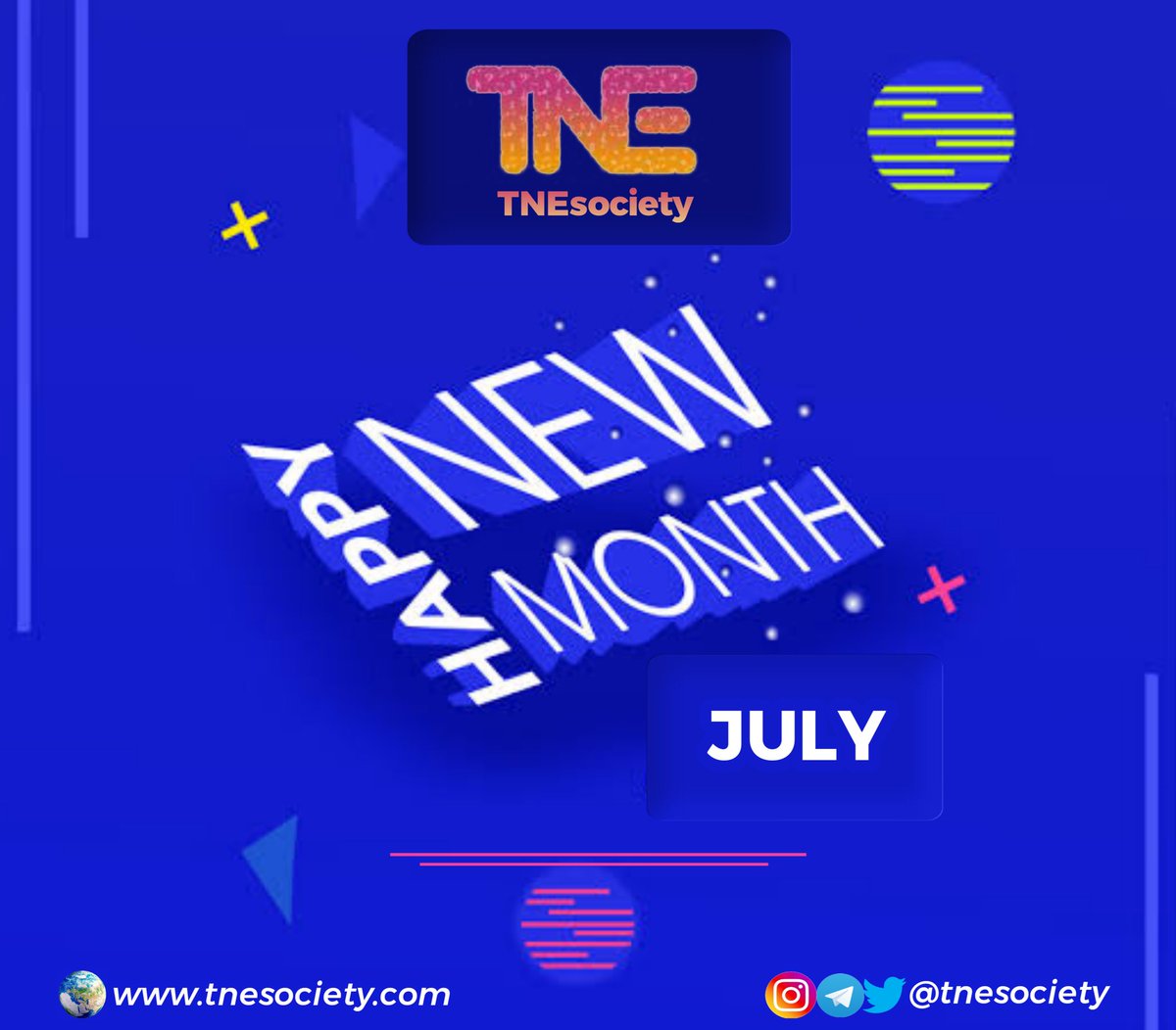TNEsociety welcomes you into a new month 🤗
It promises to be an exciting one for all of us. 💯❤

#HappyNewMonth Fam💖

#NEAR #NearIsTheBos #MusicNFTs #web3music #July1st 
#NEARPROTOCOL