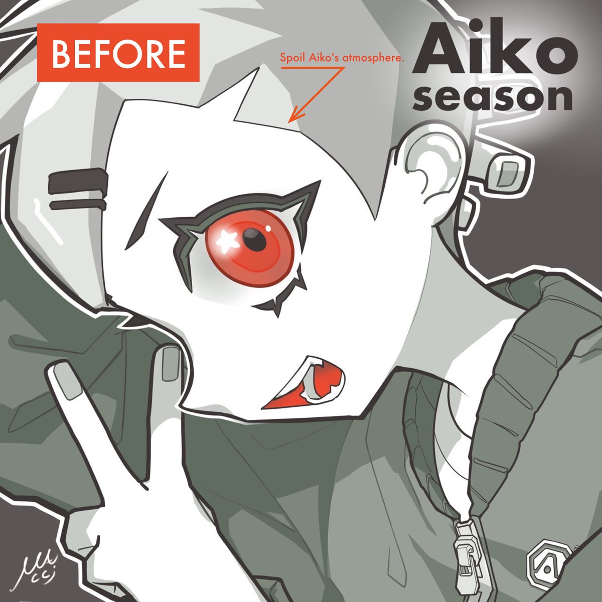 This is my example for drawing Aiko.
One of my realisations.
Whenever I look at @aikovirtual , I see a lot of ingenuity and kindness towards the viewer.
Every time I draw, I fall in love with Aiko.

#aikoseason