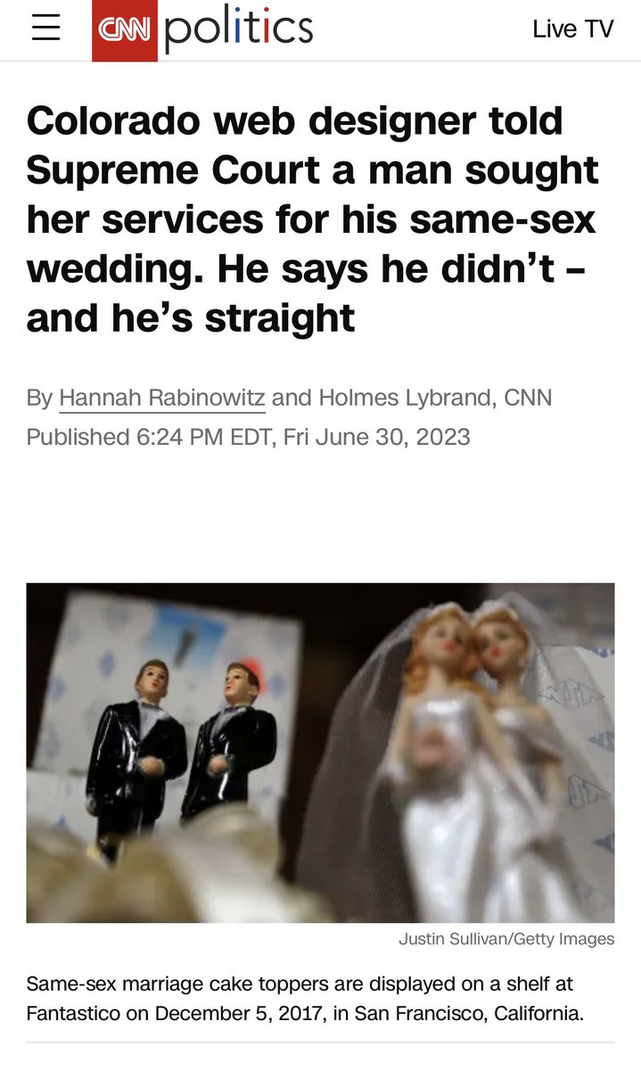 So the right is just inventing fake cases now to overturn existing precedents and end protections for marginalized groups? How is this legal and how the fuck did this case make it to the Supreme Court without being vetted as a complete fabrication?