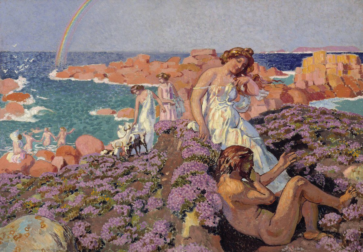 🏳️‍🌈 Hyvää Helsinki Pridea! Happy Helsinki Pride! Glad Helsinki Pride! ⁠

🌈 Katso verkkogalleriastamme, miten taiteessa on käsitelty seksuaalisuutta ja sukupuolisuutta vuosisatojen aikana: kansallisgalleria.fi/fi/galleries/q…

🎨 Teos: Maurice Denis: Odysseus ja Kalypso, 1905.
⁠