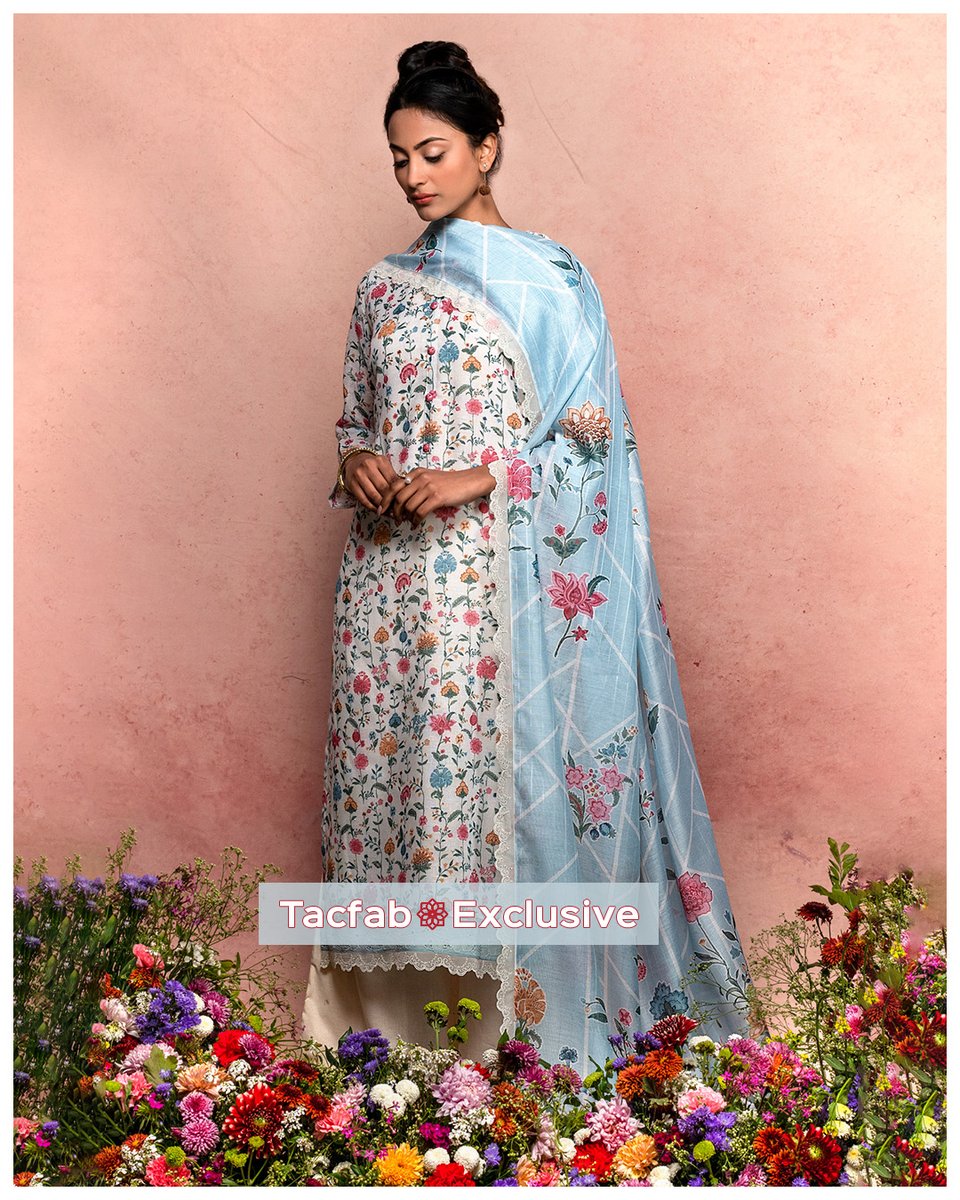 VOILET by Tacfab Exclusive!
Check out this cream Linen salwar suit set with multi-coloured floral digital print all over.
Get UP TO 20% off on Ethnic Wear of your choice. Shop online at bit.ly/3puTAPf (code EOSS20) to avail.🎁
#summer #summersale #Clothing