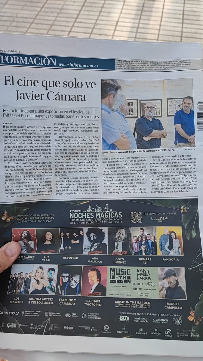 Gabinete l'Alfàs (@gabinetelalfas) on Twitter photo Tienes que ver la exposición fotográfica del actor Javier Cámara en #lAlfàs, hoy en el Diario Información <a href="/inf_cultura/">INFORMACIÓN_cultura</a> <a href="/Cinelalfas/">Festival de l'Alfàs</a> Tienes que ver la exposición fotográfica del actor Javier Cámara en #lAlfàs, hoy en el Diario Información <a href="/inf_cultura/">INFORMACIÓN_cultura</a> <a href="/Cinelalfas/">Festival de l'Alfàs</a>
