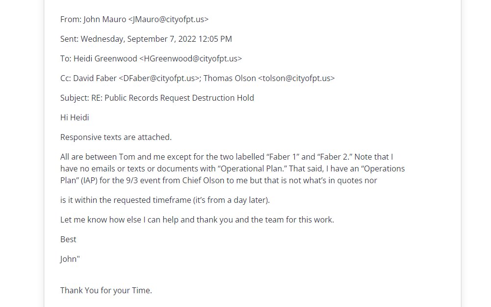JohnMauroPT's tweet image. City of Port Townsend Manager John Mauro dancing around Public Records Request. #LetJulieSwim and #StandForDecency Heidi Greenwood is the City Attorney