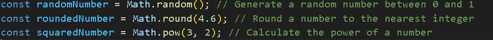 naveen_metta_23's tweet image. JavaScript's 'Math' object provides built-in mathematical functions and constants. It's handy for performing complex mathematical operations. #JavaScript #MathObject