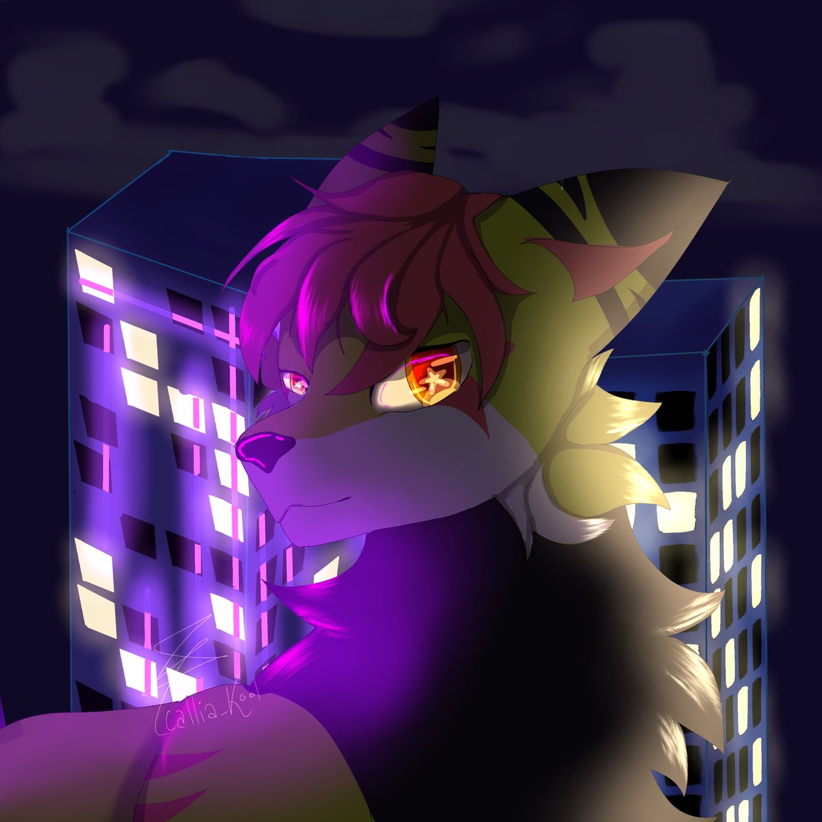 Yuh art trade with someone 👁️👁️
.
.
#art #artist #artmoots #illustration #furry #animal #animalart #furryart #city #citylight