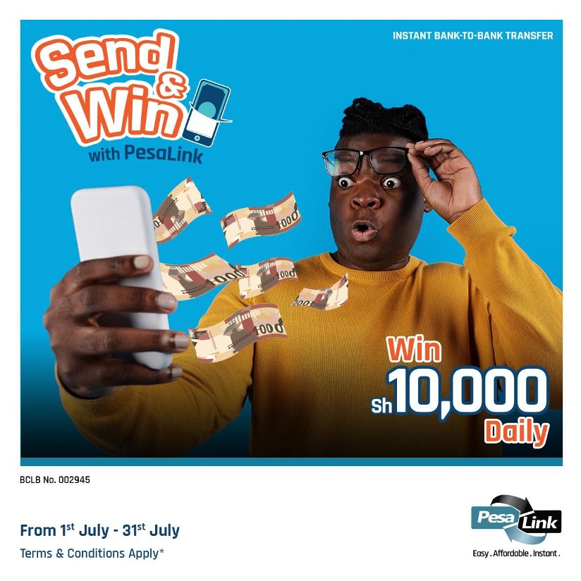 IPSL_Kenya's tweet photo. With PesaLink you enjoy the benefit of instant transactions at an affordable rate. You also stand a chance to win BIG. Pay or send money with PesaLink &amp; stand a chance to win Sh 10K daily. 

Access PesaLink through your bank app, USSD or internet banking today to win!
#PesaLink https://t.co/9Y77dhuLRI
