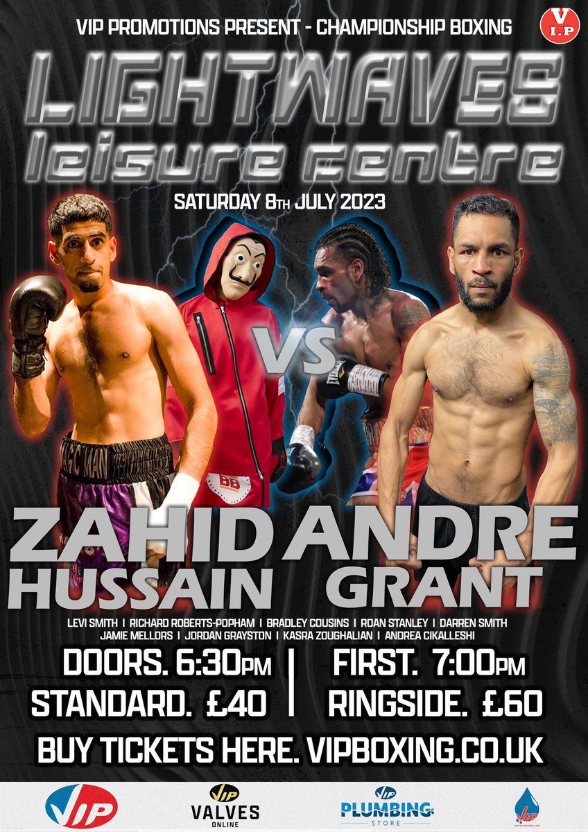 1️⃣ week to go! 🥊@zahidmagicman (17-2) vs @andre_grant89 (9-1) 🏴󠁧󠁢󠁥󠁮󠁧󠁿English super bantamweight championship. 🏘️Lightwaves centre, Wakefield. 📄Undercard sees an array of talent including prospects @jake_goodwin_boxing @jamie_mellers @levismith__20 and many more!