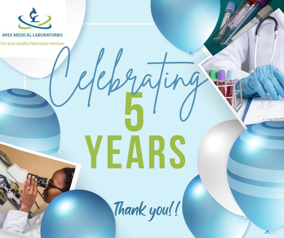 ApexMedicalLab1's tweet photo. On the 1st of July 2018, we had our first client. We celebrate 5years of your support and enstrusting us with your laboratory diagnostics. Thank you. #ApexMedLabs5 #Malawi #MedicalDiagnostics https://t.co/l3tIYLiKlW