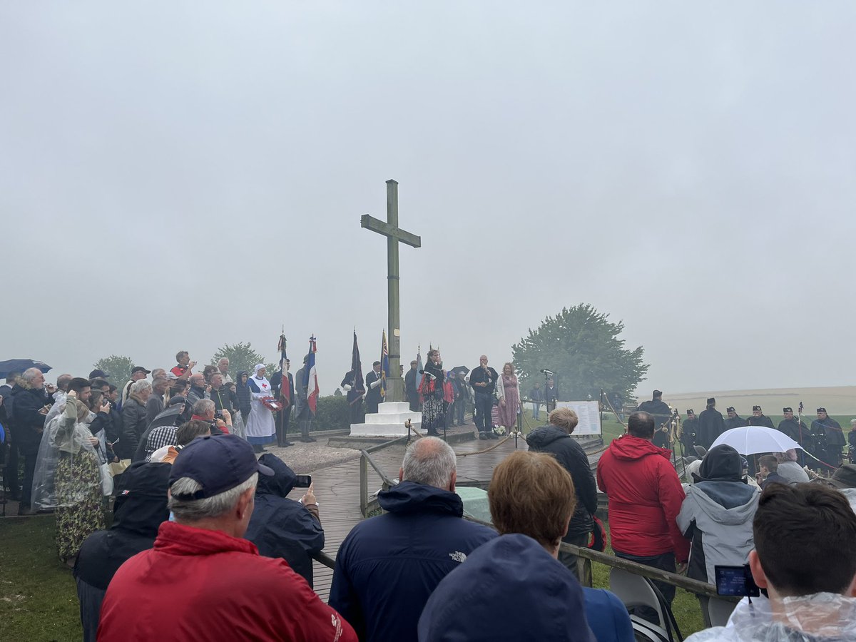 carnel_cathy's tweet photo. Beautiful service at Lochnagar Crater this morning, but it did seem strange not having Richard Dunning there. Wishing him a speedy recovery. https://t.co/WG74YfVvkn