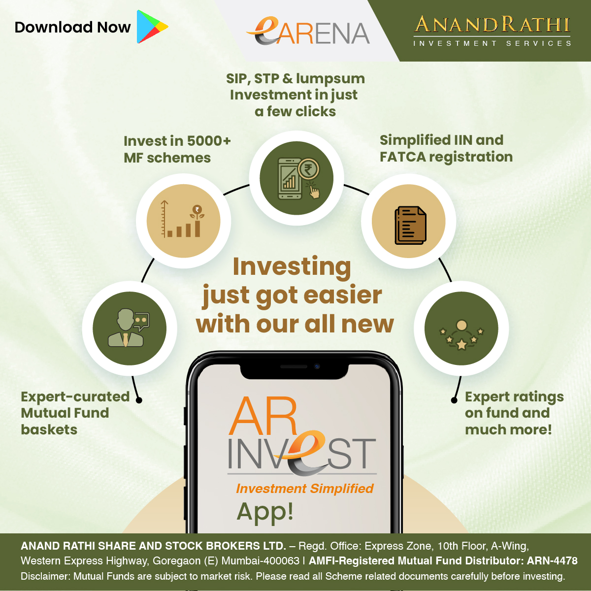 rathi_online's tweet photo. Unlock the door to a world of app-solutely amazing features with our AR Invest app
Basically, your one-stop destination for all Mutual Fund Investments is finally here!
Download now - https://t.co/9tP4GcjYrT
Disclaimer - https://t.co/dcrA0AUqtV
#MFApp #MutualFund #MutualFunds https://t.co/XJGWN8YaKb
