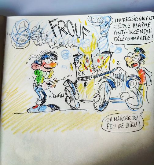 pascalmax890526's tweet image. Gribouille du matin ...
#gaston #lagaffe #franquin #voiture #sketchbook #sketchingart #sketch .
Dessin de Arnaud Poitevin .