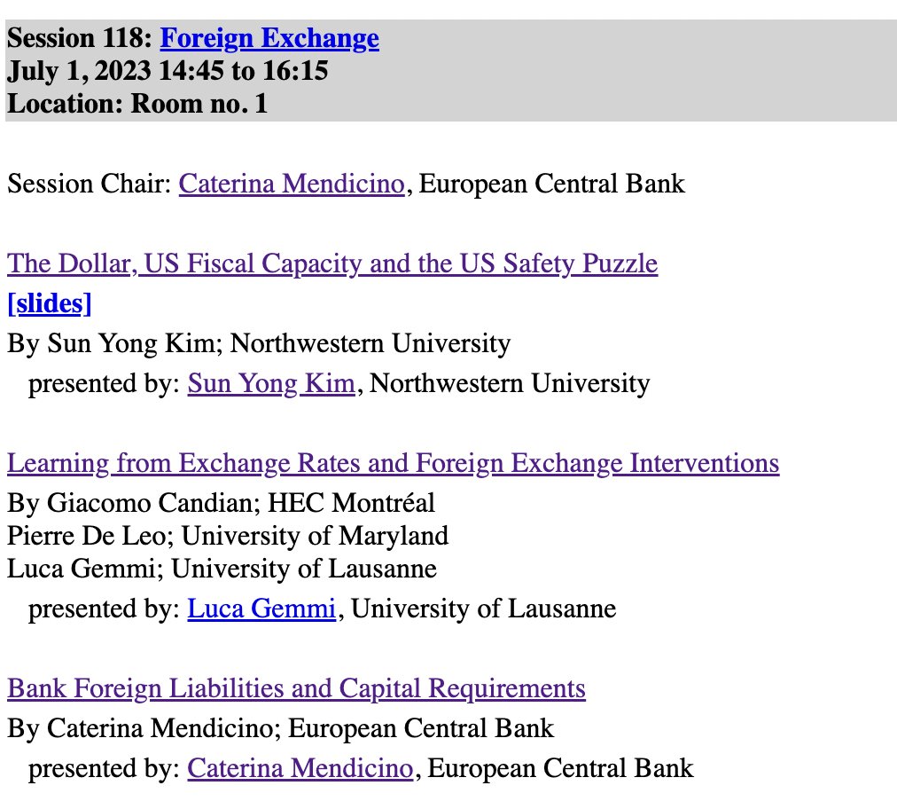 Happy to wrap up my summer conference season here in Cartagena! At 2:45pm today, I'll be presenting 'The Dollar, US Fiscal Capacity and the US Safety Puzzle' at the @SEDmeeting.    

 Paper Link: papers.ssrn.com/sol3/papers.cf……   

Please check it out if you are around!   #SED2023