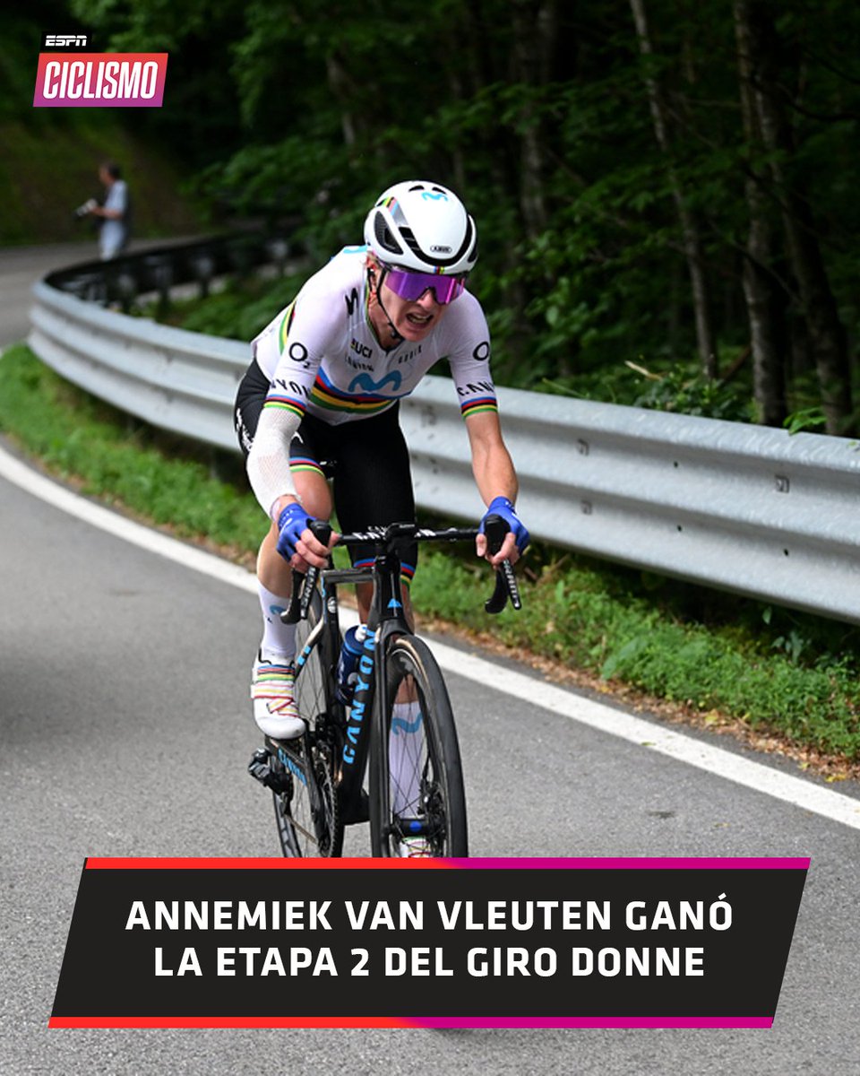 ESPNCiclismo's tweet photo. ¡SUMENLE DOS CEROS A LA NÚMERO UNO! 💯
Annemiek #vanVleuten se impuso en la segunda etapa del #GiroDonne y es la líder de la competencia. Cecilie #Uttrup y Juliette #Labous completaron el podio. https://t.co/1pxSnI6oPq