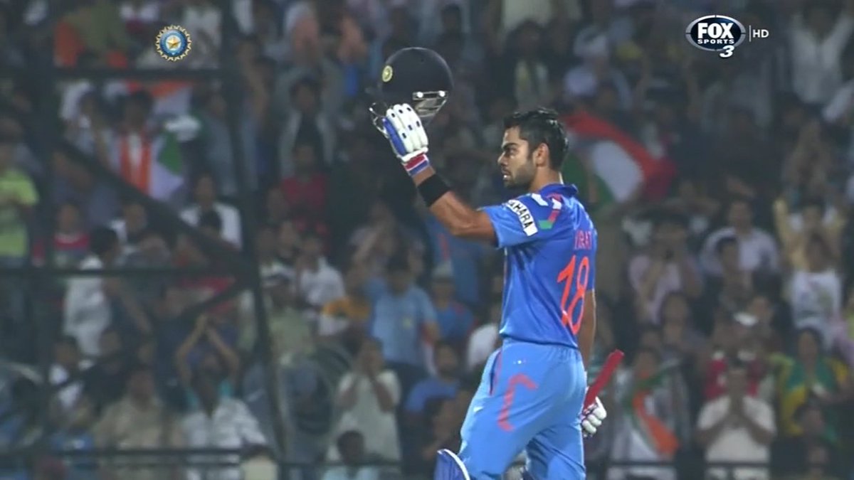 % Of Batting Control When Kohli Scored 150+ In An ODI Innings

183  vs Pak - 93% 
154* vs NZ - 90% 
157* vs WI - 88%
166* vs  SL - 86%
160* vs SA - 80%

India Never Lost When Kohli Scored 150+ In An ODI Innings &amp; Won M.O.M In All These Matches <a href="/imVkohli/">Virat Kohli</a> 🔥..

#ViratKohli