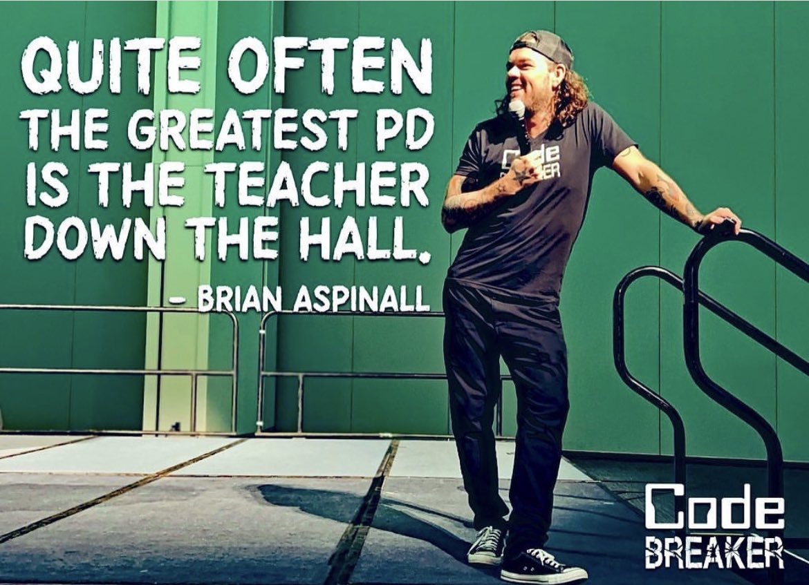 Quite often, the greatest PD is the teacher down the hall. 🦾🙌🏼

#CodeBreaker