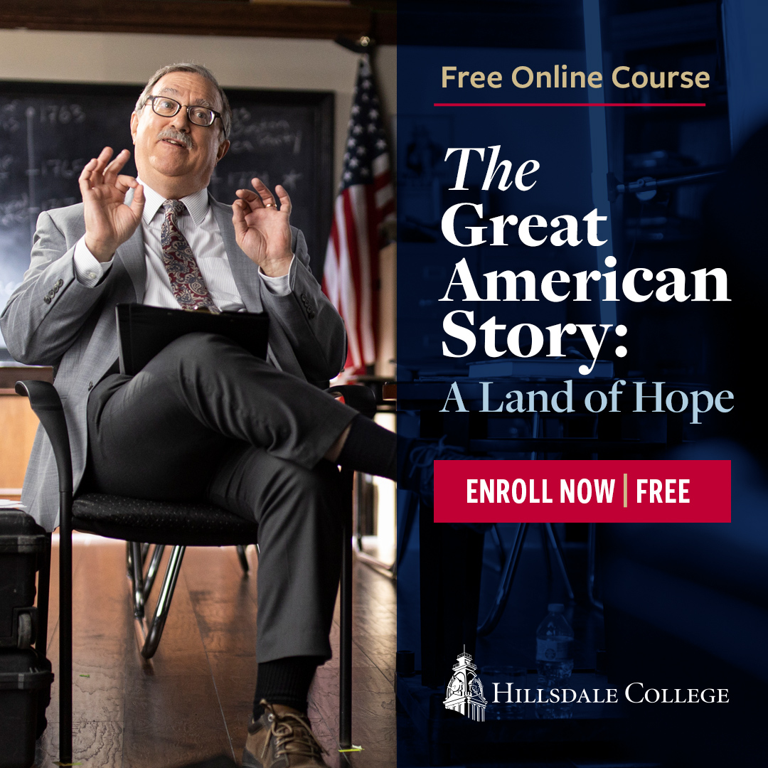Hillsdale's tweet image. Studying the great stories from our past inspires us to preserve the blessings of liberty in our day. Enroll now in “The Great American Story: A Land of Hope” or any of our more than 30 free online courses! bit.ly/42T9G2W
#IndependenceDay #FourthofJuly #FREEonlinecourse