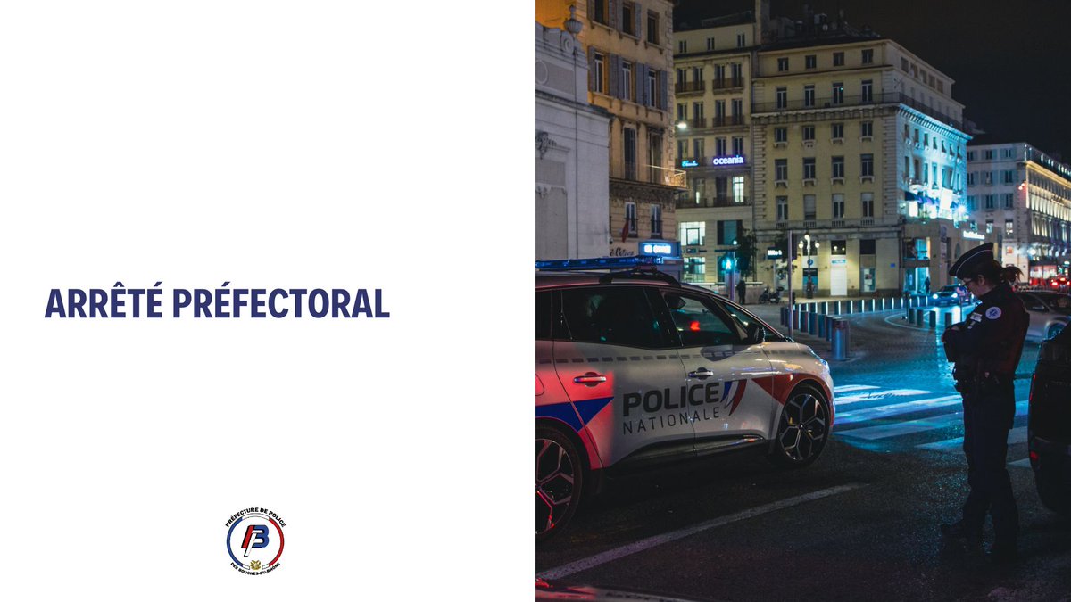 prefpolice13's tweet photo. ❌ En + des renforts @policenationale @gendarmerie :

➡️ toute manifestation est interdite à #Marseille de 14h ce samedi à 7h demain matin

➡️ comme hier, les transports en commun seront fermés à compter de la fin d'après-midi (derniers départs à 18h) https://t.co/YXv2F3F2am