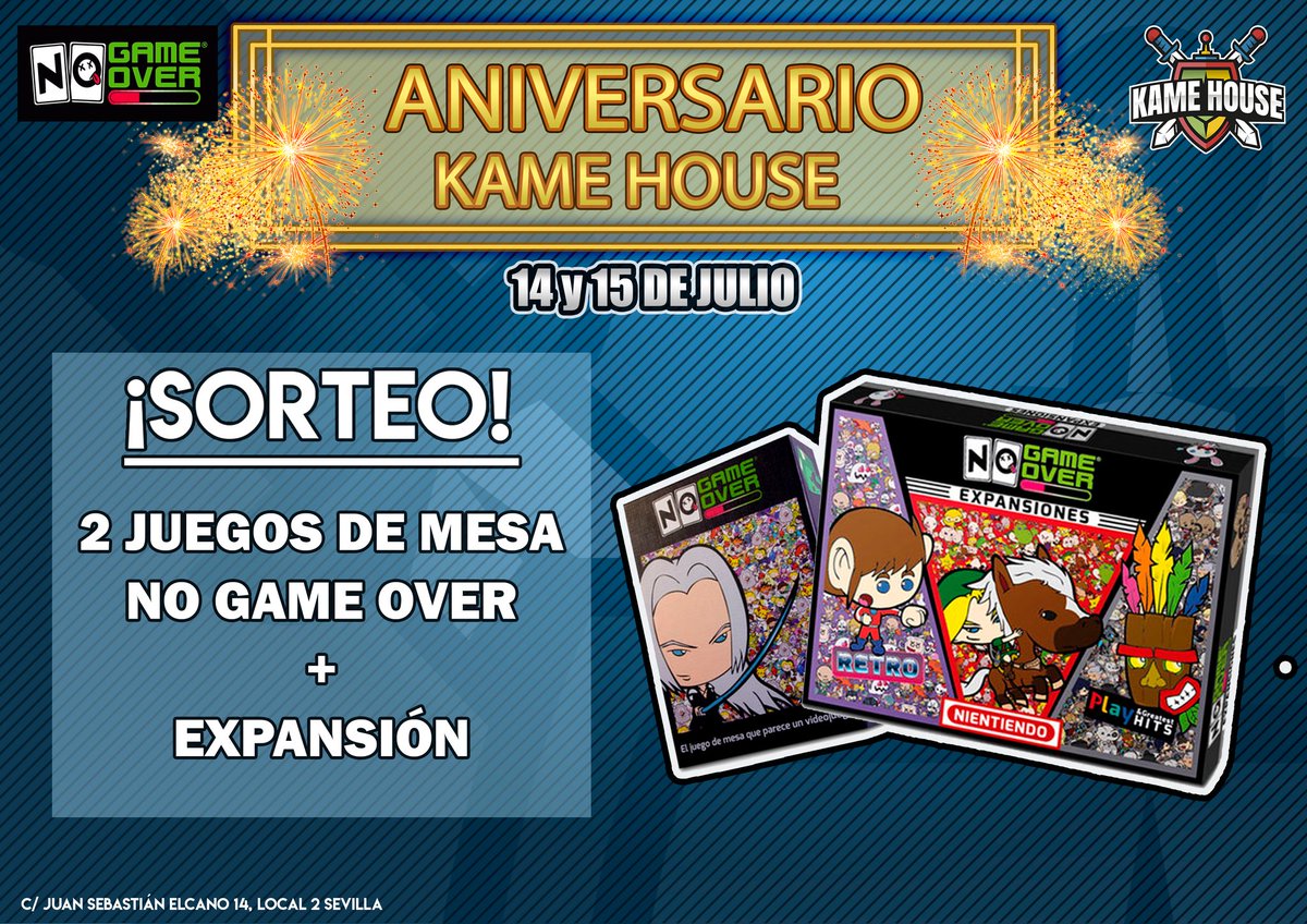 ¡🔥<a href="/No_game_over/">No Game Over</a> se suma a Aniversario!🔥

➡️Nos traen 2 juegos + expansión, haremos torneo y los ganadores se lo quedan⬅️

Juego sencillo inspirado en el mundo de los videojuegos en el que tendrás que ir mejorando tu equipamiento y sobrevivir a los combates!

#AniversarioKame7